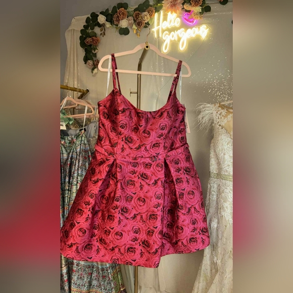 NWT Jovani Floral Printed Scoop Neck Cocktail Dress - Picture 6 of 10